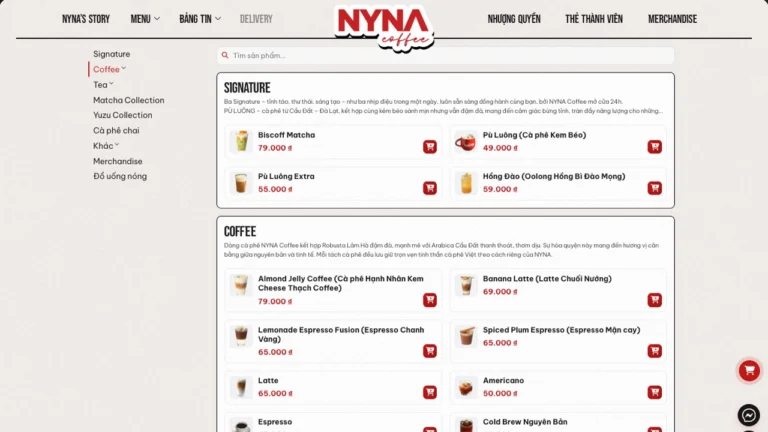 Tính năng Scroll Order website quán cà phê: đặt hàng online mượt mà, tăng trải nghiệm khách hàng