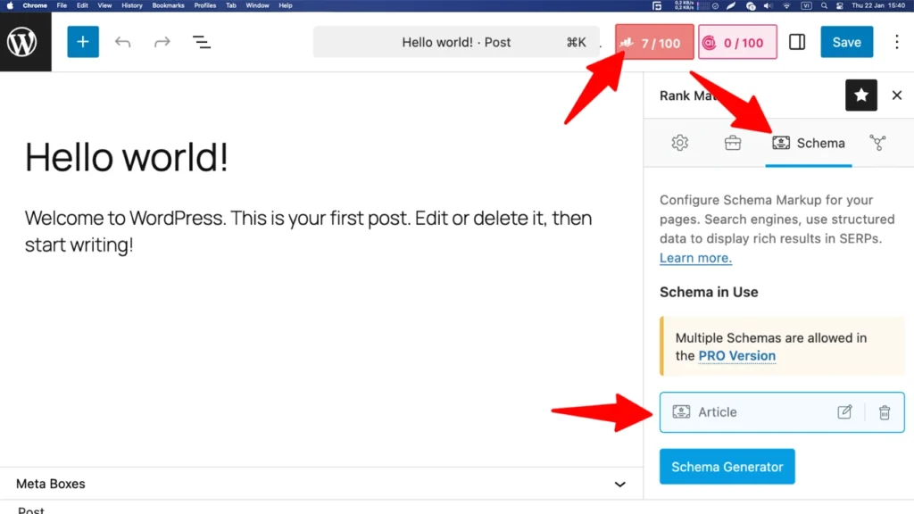 Hướng dẫn cài đặt Schema Markup trên plugin Rank Math.
